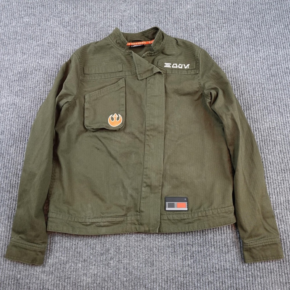 Star Wars Galaxy's Edge Jacket Mens Small Green Military Resist Rebel Alliance